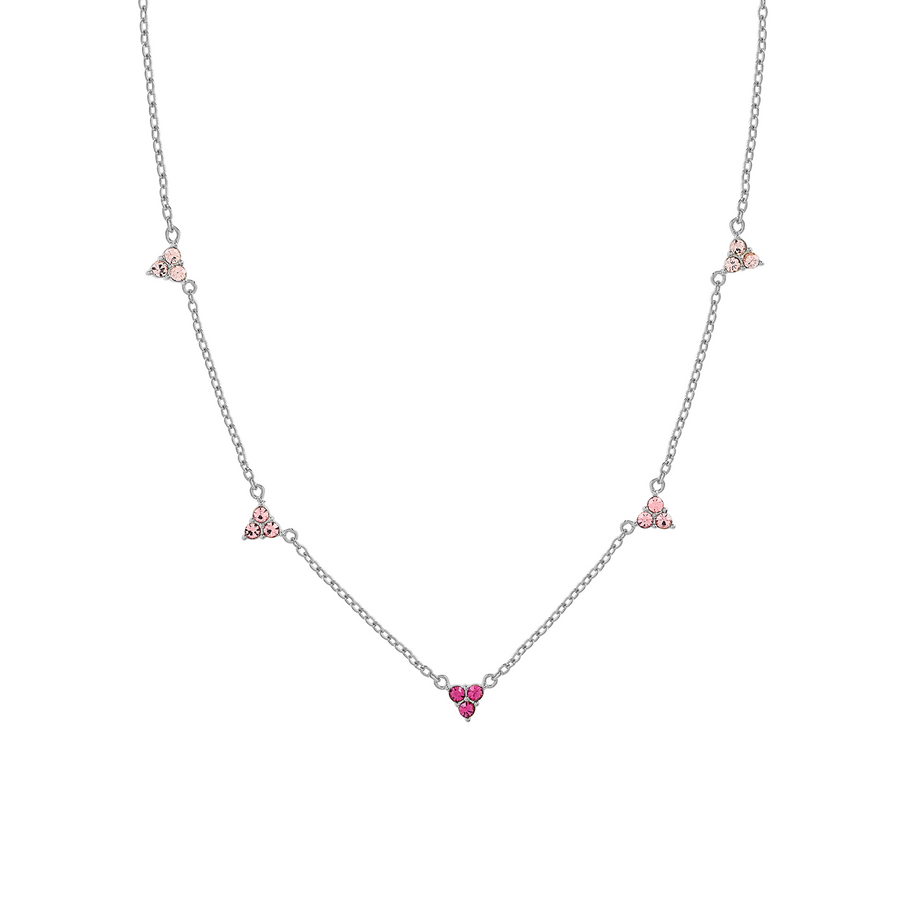 925 Silver Quinn Pink Ombre Necklace