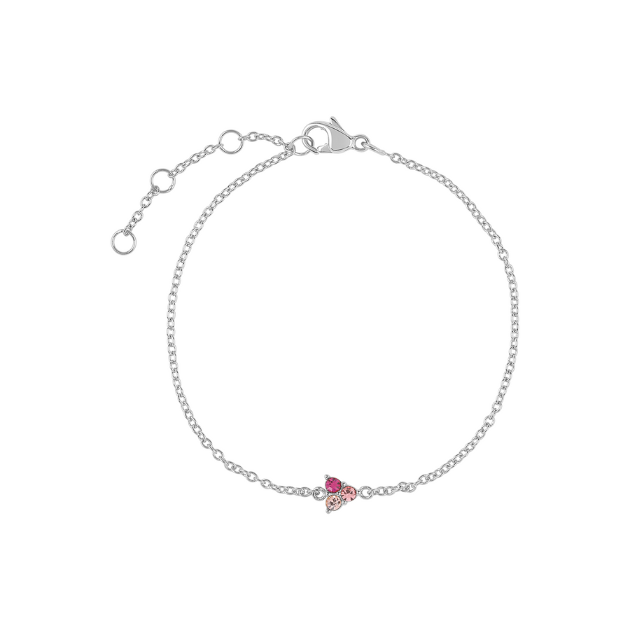 925 Silver Trinity Pink Ombre Bracelet