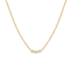 Luxurious and elegant necklace with cubic zirconia in gold