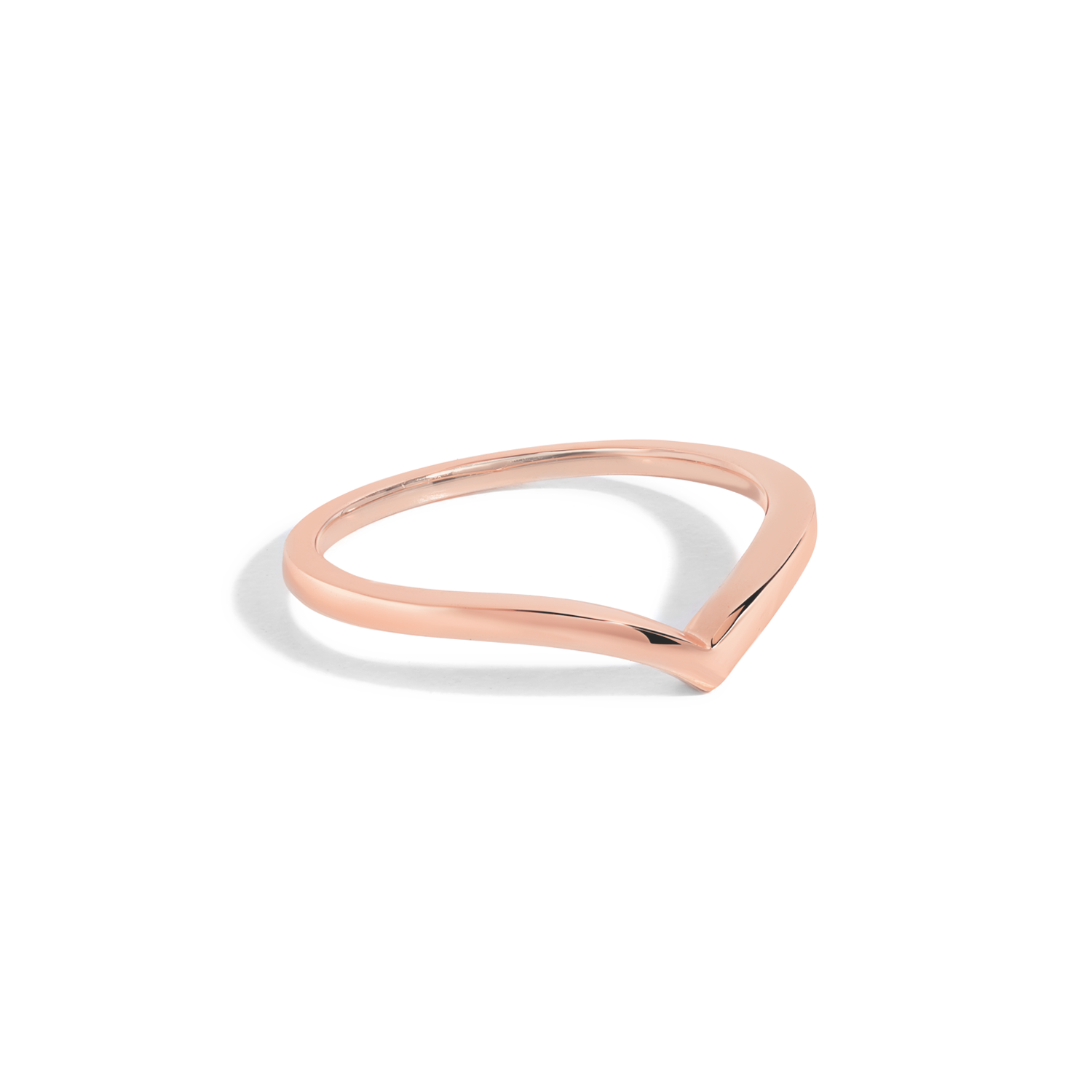 Elegant and classy double ring set in rose gold.