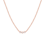 Luxurious and elegant necklace with cubic zirconia in rose gold