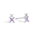 Simple and dainty earrings. 925 silver studs set with cubic zirconia stones.