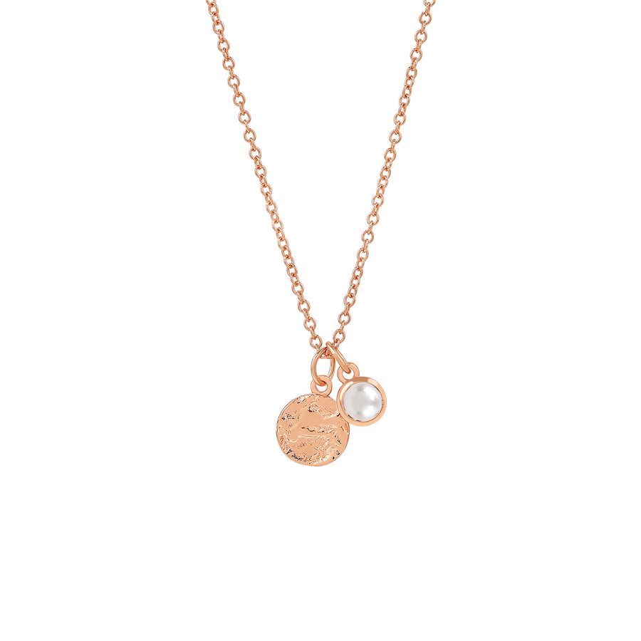 Rose Gold Gabrielle Pearl Necklace