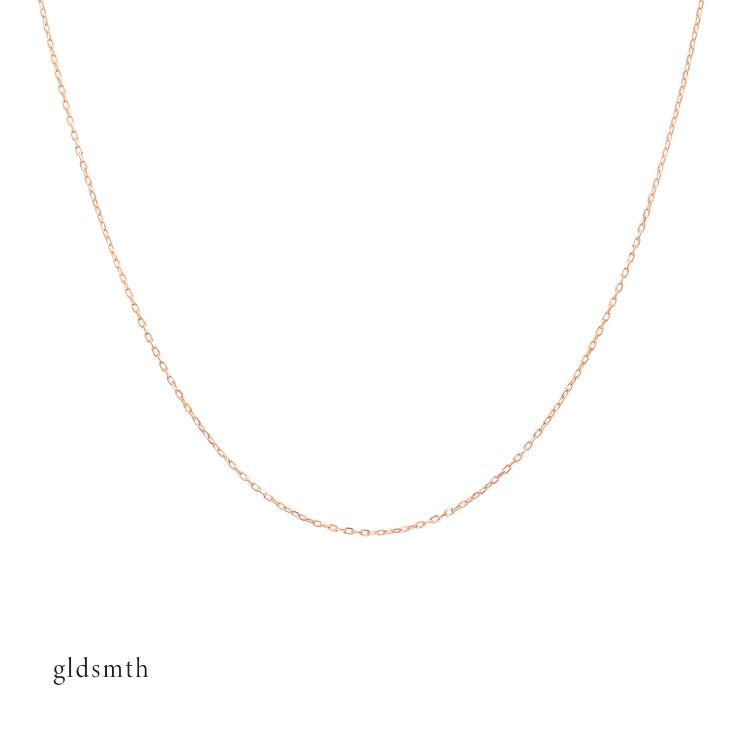 Elegant and minimalist necklace. Handcrafted 14k solid rose gold necklace chain