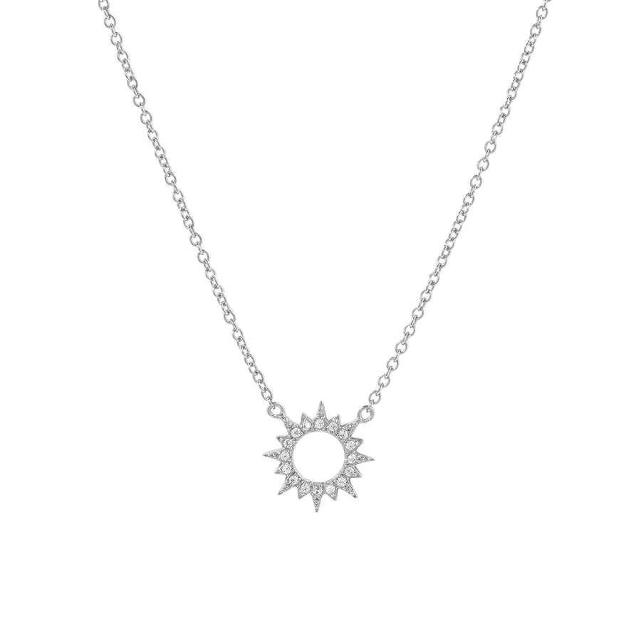 Elegant and dainty necklace. 925 silver necklace set with cubic zirconia stones.