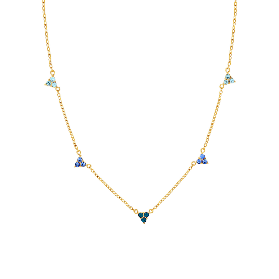 Gold Quinn Blue Ombre Necklace