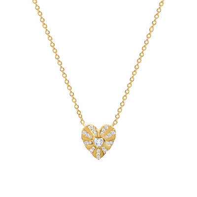 Bright and charming in necklace in gold with cubic zirconia.