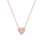 Bright and charming in necklace in rose gold with cubic zirconia.