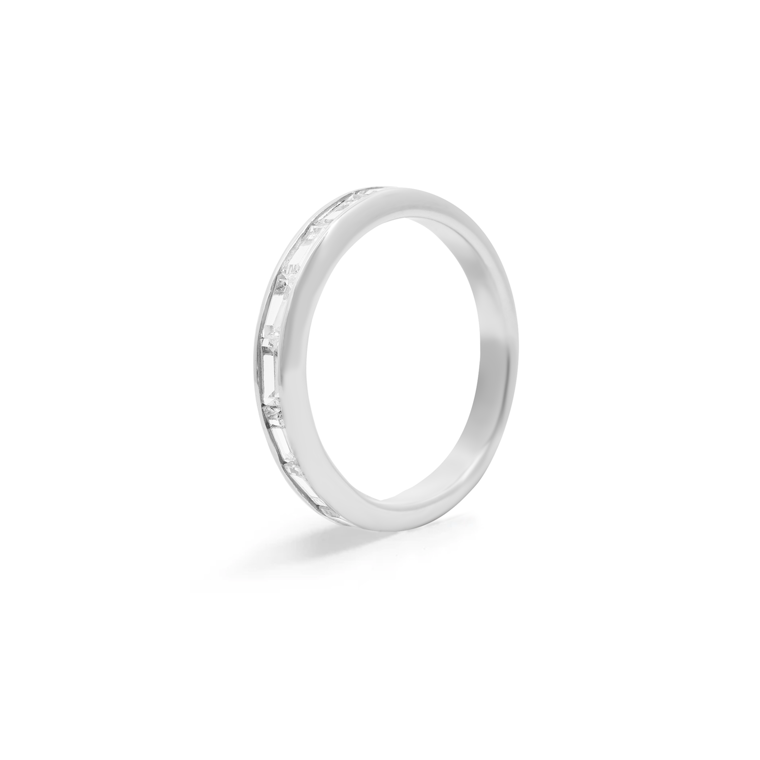 Minimalist and classic ring in silver with cubic zirconia