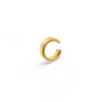 Elegant and statement textured ear cuff in gold.
