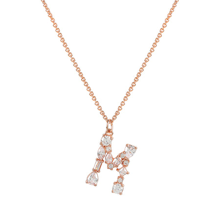 Rose Gold Initial Necklace By Invite Only