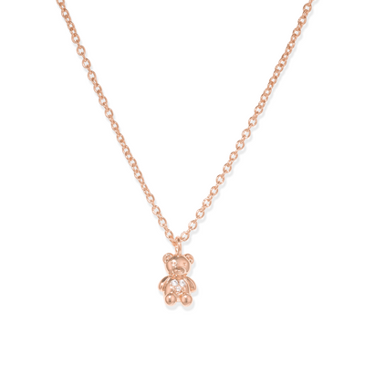 Adorable and dainty necklace in rose gold with cubic zirconia