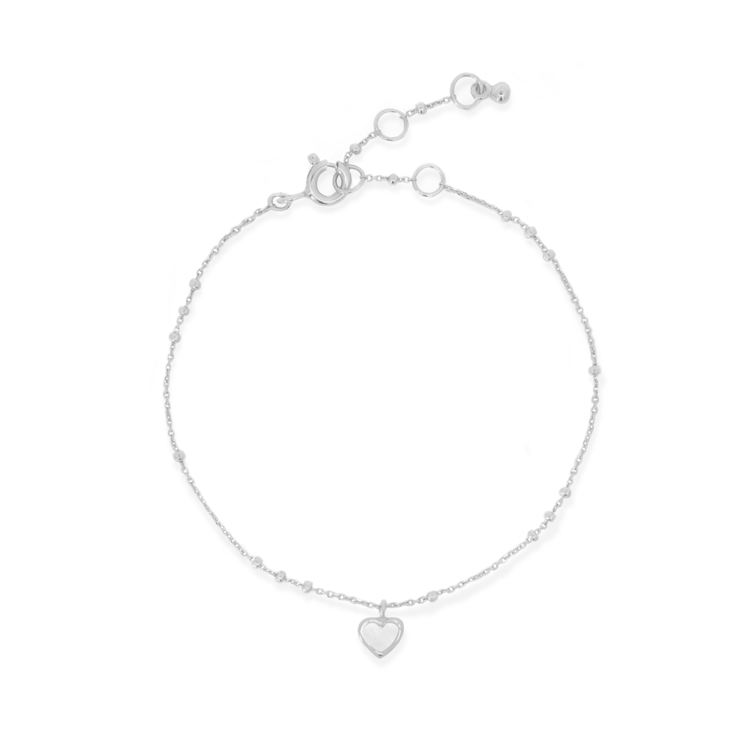 Charming and elegant bracelet in 925 silver with moonstone pendant.