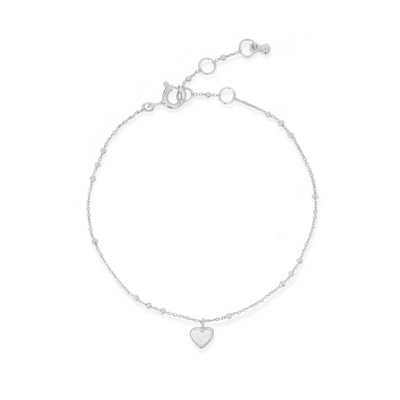 Charming and elegant bracelet in 925 silver with moonstone pendant.