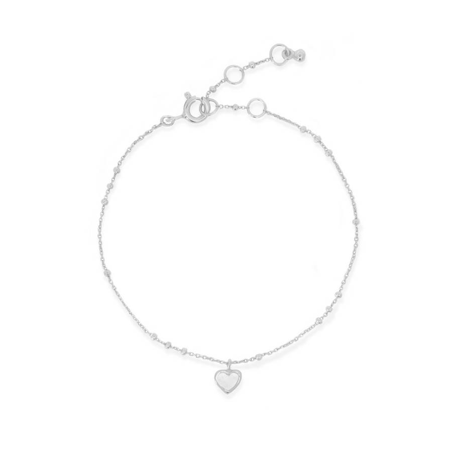 Charming and elegant bracelet in 925 silver with moonstone pendant.