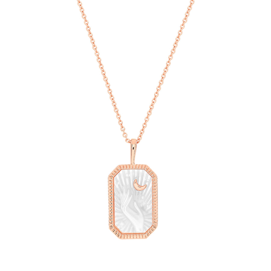 Rose Gold Mystic Mother of Pearl Necklace