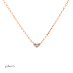 Stunning and fine handcrafted 10k solid rose gold necklace with conflict-free diamonds.