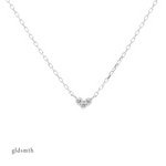 Stunning and fine handcrafted 10k solid white gold necklace with conflict-free diamonds.